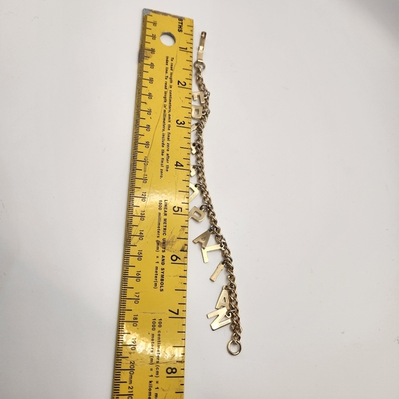 Vintage "EPISCOPALIAN" Gold-Tone Letter Charm Bracelet - Picture 5 of 5